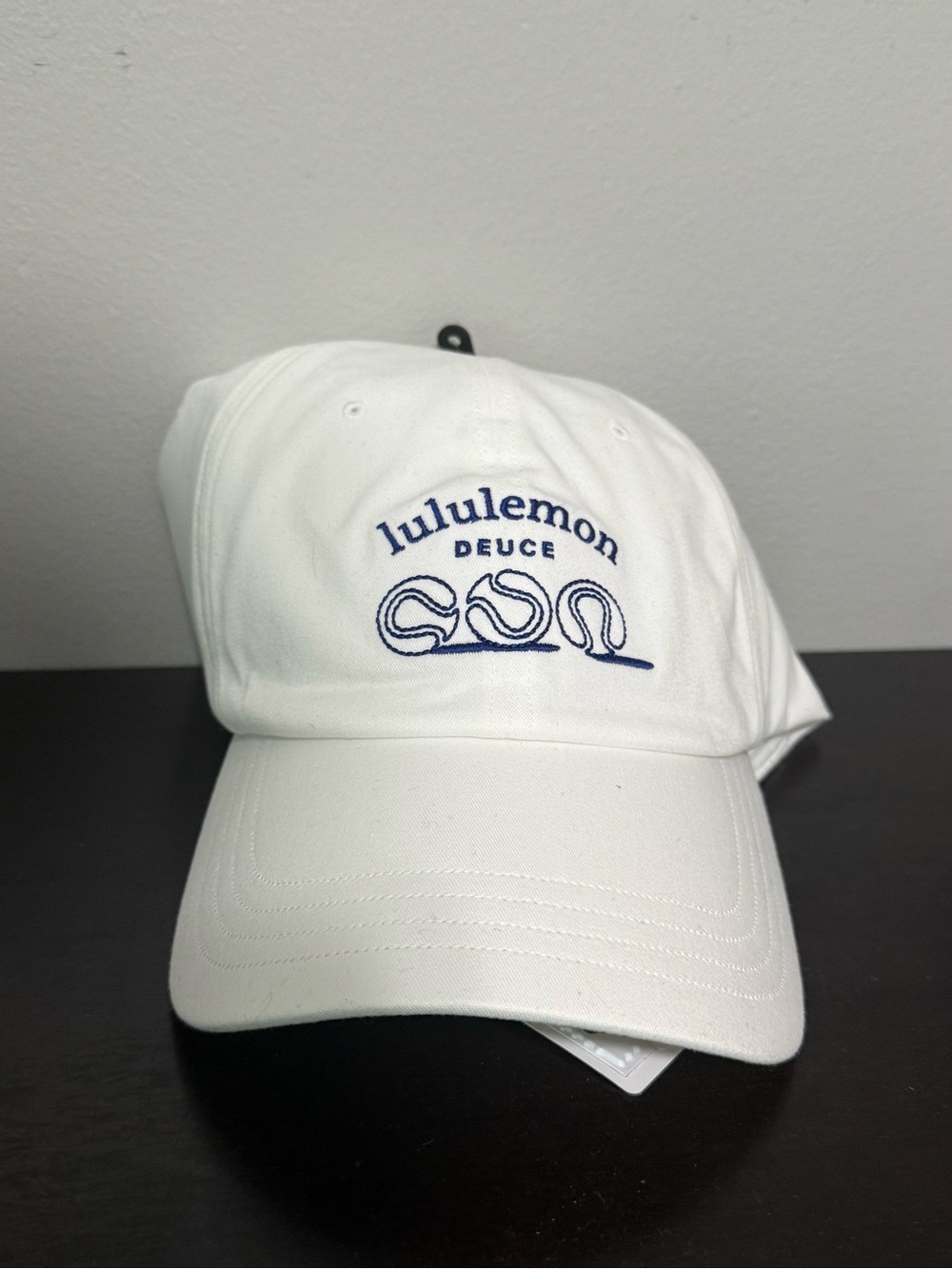 lululemon athletica White Deuce Embroidered Cap with Navy Logo